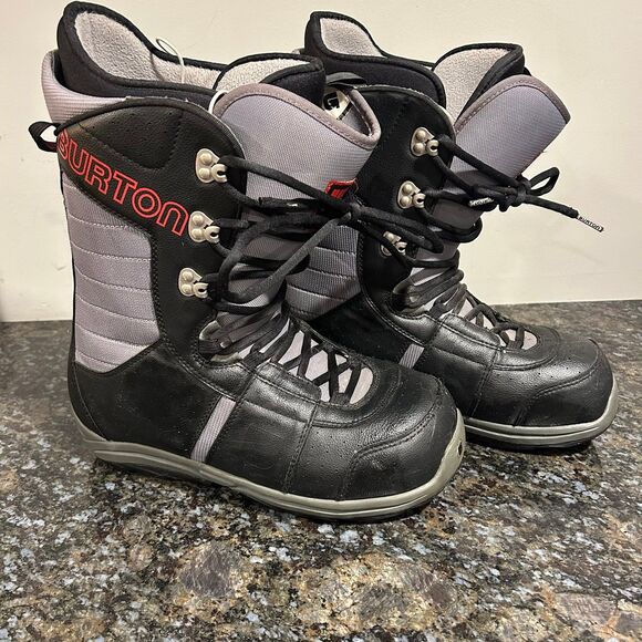Burton Tribute Snowboard Boots Black Gray Red Mens 11 Good condition! - Picture 1 of 9